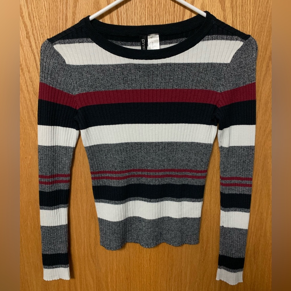 H&M striped long sleeve shirt